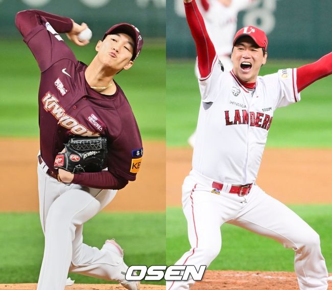 키움 히어로즈 안우진, SSG 랜더스 김광현. /OSEN DB