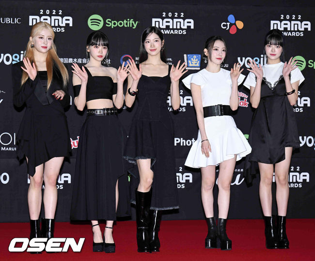 그룹 르세라핌이 포토월에서 포즈를 취하고 있다. 2022.11.29 /sunday@osen.co.kr