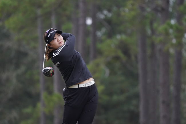 Q-시리즈 8라운드를 펼치고 있는 유해란. /Epson Tour 제공. 