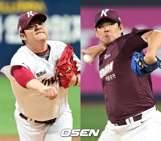 키움 히어로즈 한현희(왼쪽), 정찬헌. /OSEN DB