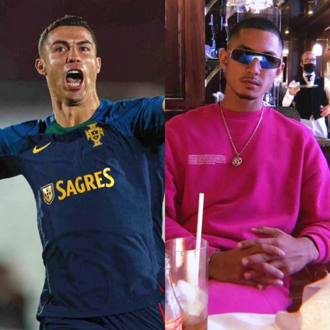 [사진] 왼쪽부터 크리스티아누 호날두와 파이크 볼키아 / 소셜 미디어 계정 캡처.
