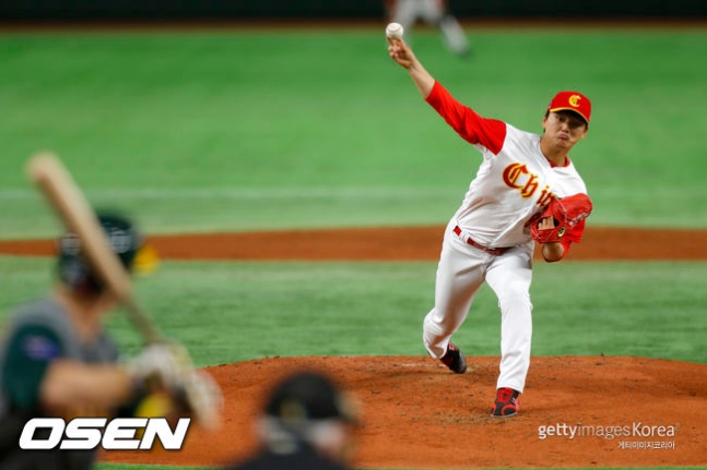 [사진] 2017 WBC 중국 대표팀으로 출전한 주권 ⓒGettyimages(무단전재 및 재배포 금지)