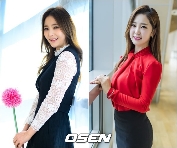 왼쪽부터 안혜경, 김가영