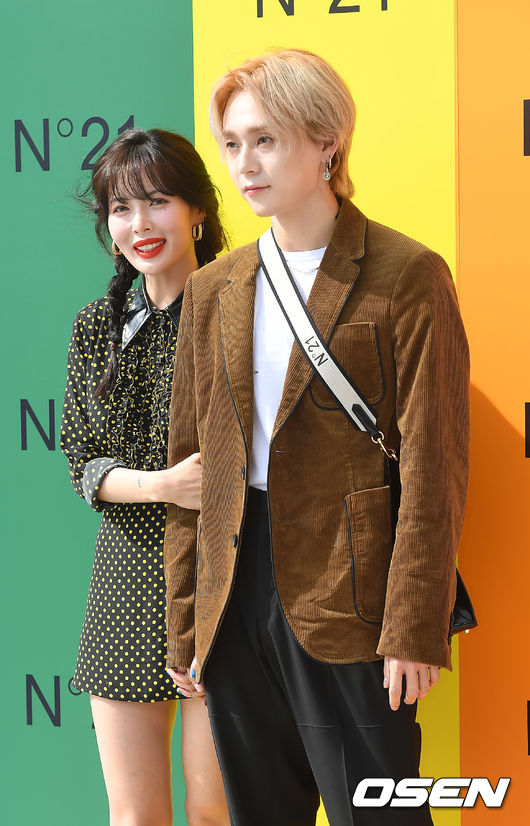 가수 현아, 이던이 포토타임을 갖고 있다. /youngrae@osen.co.kr 