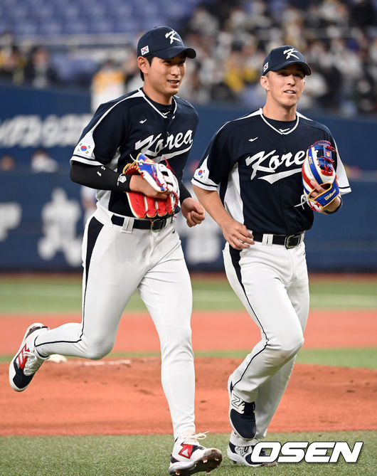 7일 오사카 교세라돔에서 2023 WBC(월드베이스볼클래식) 에 참가한 한국 야구대표팀이 한신 타이거즈와 연습경기를 가졌다.