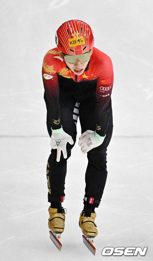 남자 1000m 준준결승에서 조 4위를 한 중국 린샤오쥔(한국명 임효준)이 아쉬워하고 있다. 2023.03.12 / rumi@osen.co.kr