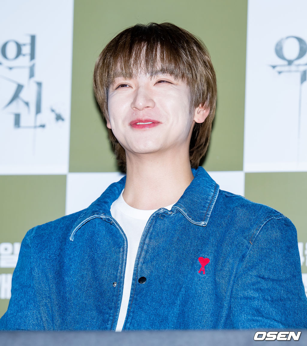 12일 오후 서울 한강로 CGV 용산아이파크몰에서 영화 '옥수역귀신' 언론배급시사회 및 기자간담회가 열렸다.  시사회를 마치고 배우 김재현이 미소짓고 있다. 2023.04.12 / rumi@osen.co.kr