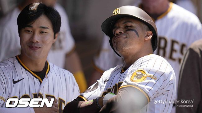 [사진] 김하성과 후안 소토. ⓒGettyimages(무단전재 및 재배포 금지)