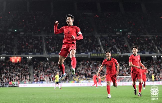 [사진] 지난 3월 24일 콜롬비아와의 친선경기 / 대한축구협회 제공.