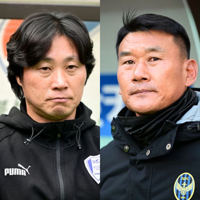 [사진] (왼쪽부터) 최성용 수원 대행과 조성환 인천 감독 / OSEN DB.