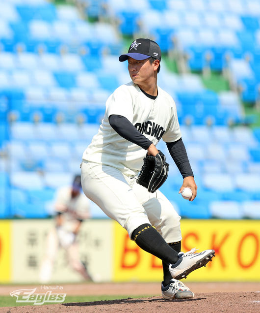 대학팀 투수 부문 MVP 정현수(송원대). /한화 이글스 제공