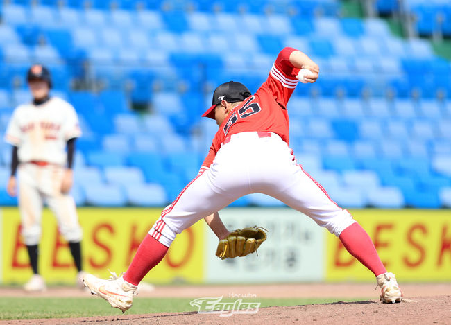 고교팀 투수 부문 MVP 박기호(청주고). /한화 이글스 제공