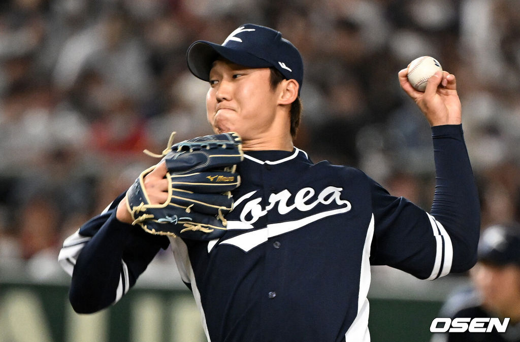  이강철 감독이 이끄는 대한민국 월드베이스볼클래식(WBC) 대표팀이 10일 일본 도쿄돔에서 일본과 1라운드 B조 경기를 가졌다.7회말 한국 구창모가 마운드에 올라 역투하고 있다. 2023.03.10 /spjj@osen.co.kr