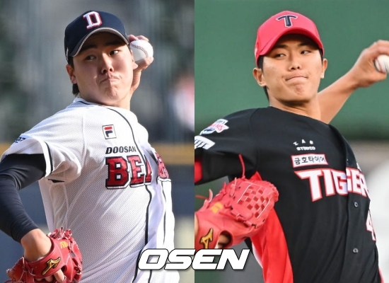 두산 최승용(좌)과 KIA 이의리 / OSEN DB