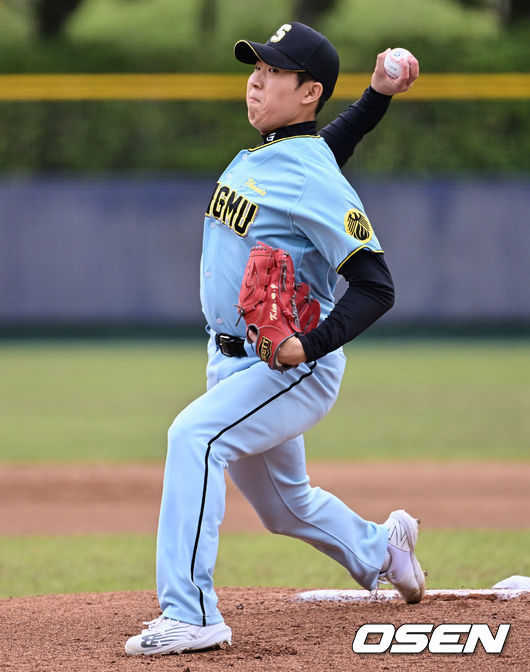 상무 피닉스 선발투수 김민규가 역투하고 있다. 2023.04.23 / foto0307@osen.co.kr