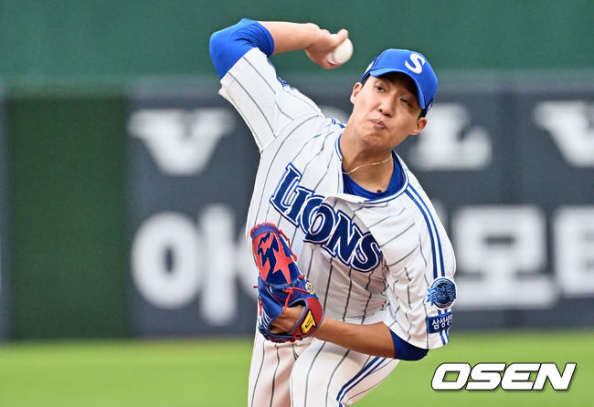 삼성 라이온즈 선발투수 원태인이 역투하고 있다. 2023.06.27 / foto0307@osen.co.kr