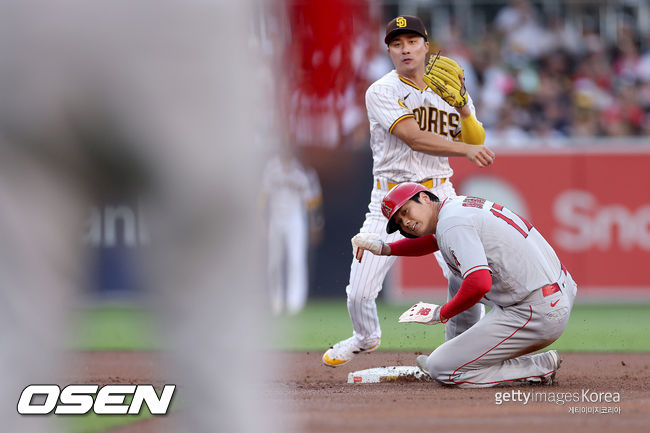 [사진] 샌디에이고 파드리스 김하성과 LA 에인절스 오타니 쇼헤이. ⓒGettyimages(무단전재 및 재배포 금지)