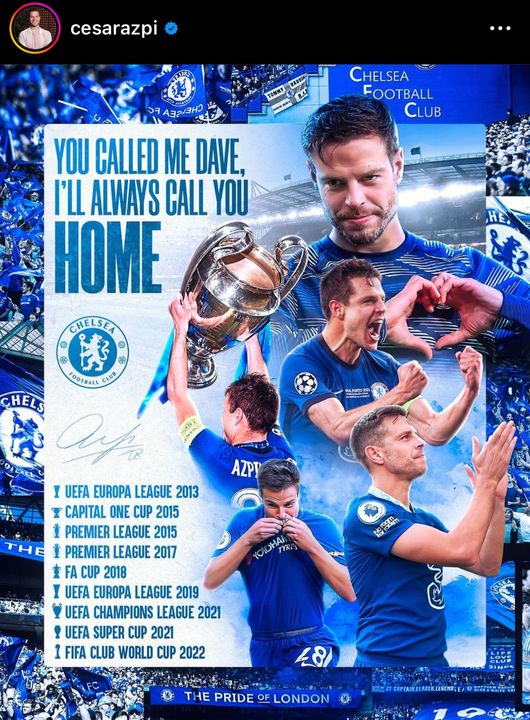 [사진] 첼시 공식 소셜 미디어