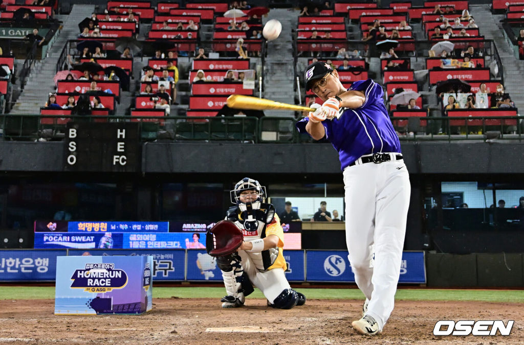 14일 부산 사직구장에서 2023 신한은행 SOL KBO 올스타전 컴투스 프로야구 홈런 레이스가 열렸다. 한화 채은성이 5개의 홈런을 기록해 1등을 차지했다. 2023.07.14 / foto0307@osen.co.kr