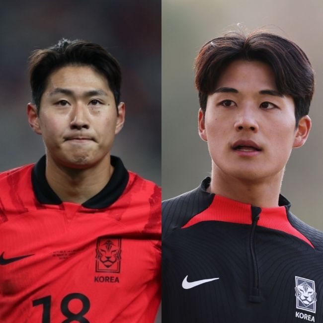 [사진] (왼쪽부터) 이강인과 설영우 / 대한축구협회.