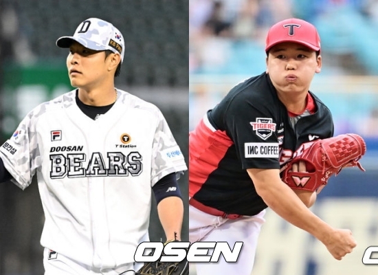 두산 최원준(좌)과 KIA 황동하 / OSEN DB