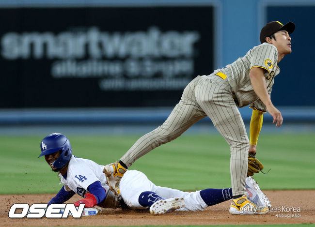 [사진] LA 다저스 무키 베츠, 샌디에이고 김하성. ⓒGettyimages(무단전재 및 재배포 금지)