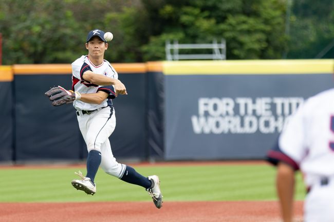 U-18 야구 대표팀에서의 정안석. /WBSC 홈페이지