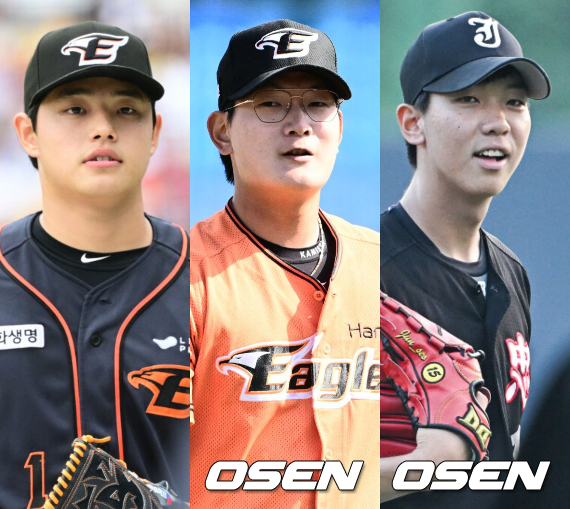 한화 문동주-김서현-황준서(왼쪽부터) / OSEN DB