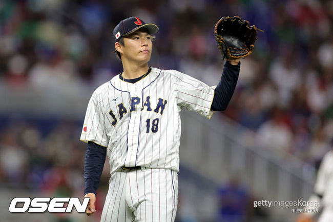 [사진] 월드베이스볼클래식 일본 대표팀 시절 야마모토 요시노부. ⓒGettyimages(무단전재 및 재배포 금지)