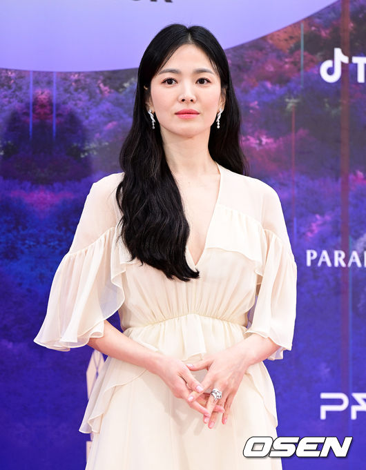 배우 송혜교가 레드카펫을 밟고 있다. 2023.04.28 /jpnews@osen.co.kr