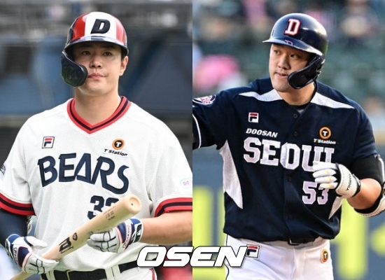 두산 김재환(좌)과 양석환 / OSEN DB