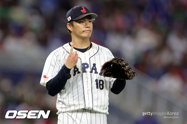 [사진] 일본 대표팀 시절 야마모토 요시노부. ⓒGettyimages(무단전재 및 재배포 금지)