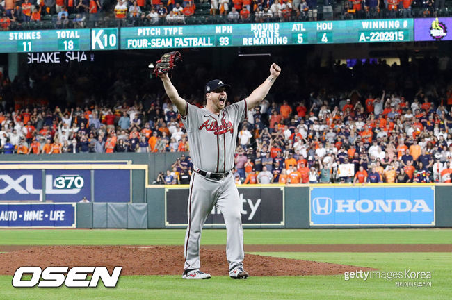 [사진] 2021년 애틀랜타 월드시리즈 우승 확정 순간 윌 스미스. ⓒGettyimages(무단전재 및 재배포 금지)