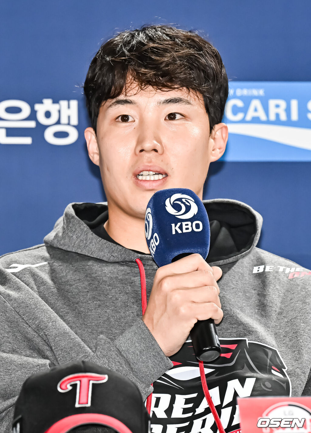 6일 오후 서울 잠실구장에서 2023 KBO 한국시리즈 미디어데이 행사가 진행됐다.LG 임찬규가 소감을 말하고 있다.. 2023.11.06 / soul1014@osen.co.kr