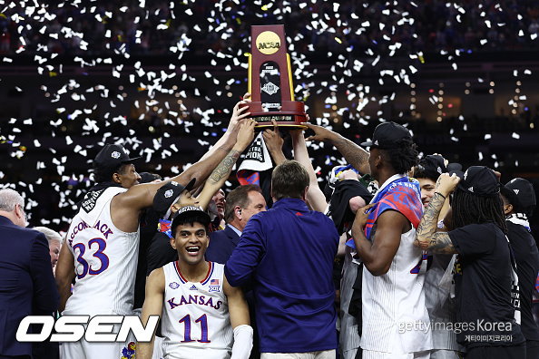 [사진] 2022년 NCAA 토너먼트 우승팀 캔자스 / ⓒGettyimages(무단전재 및 재배포 금지)