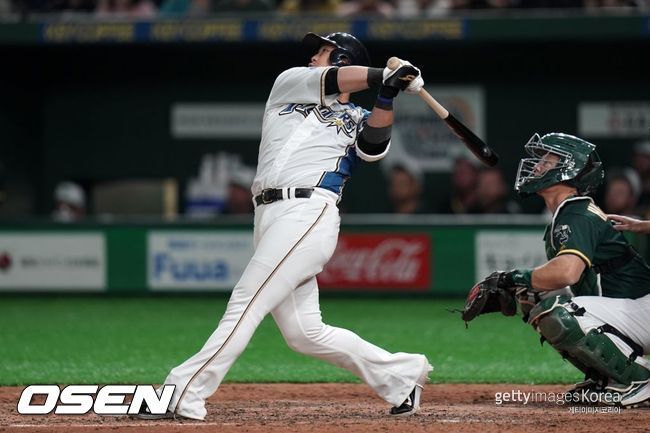 [사진] 니혼탬 파이터즈 시절 나카타 쇼. ⓒGettyimages(무단전재 및 재배포 금지)