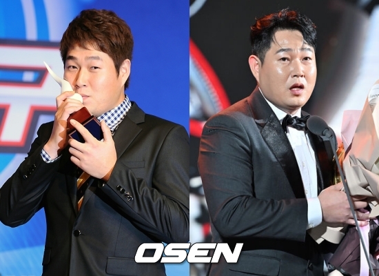 2010년 신인상을 수상한 양의지(좌)와 2023년 포수 골든글러브를 수상한 양의지 / OSEN DB