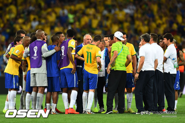 during the 2014 FIFA World Cup Brazil Semi Final match between Brazil and Germany at Estadio Mineirao on July 8, 2014 in Belo Horizonte, Brazil.