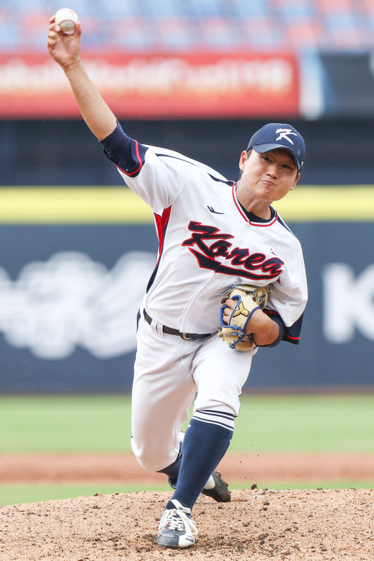 청소년대표팀 김택연. /WBSC 홈페이지