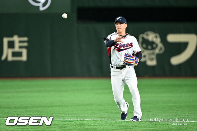 [사진] WBC 한국 대표팀 때 토미 에드먼. ⓒGettyimages(무단전재 및 재배포 금지)