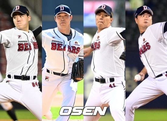 좌측부터 최승용-최원준-김동주-이영하 / OSEN DB