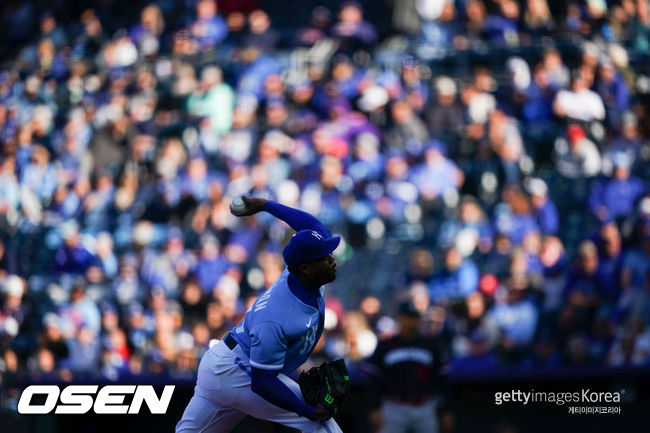 [사진] 캔자스시티에서의 아롤디스 채프먼. ⓒGettyimages(무단전재 및 재배포 금지)