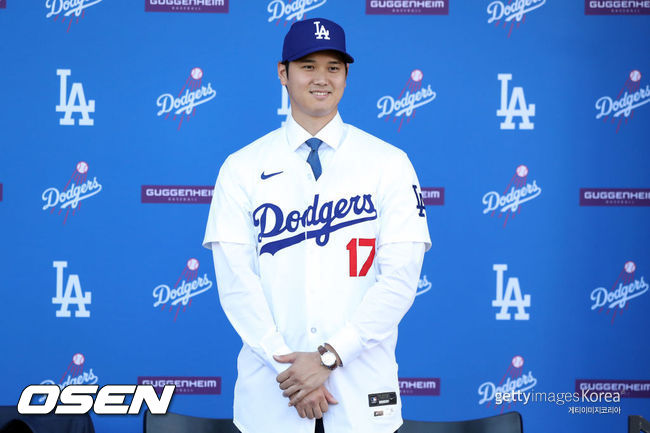 [사진] LA 다저스맨이 된 오타니 쇼헤이. ⓒGettyimages(무단전재 및 재배포 금지)