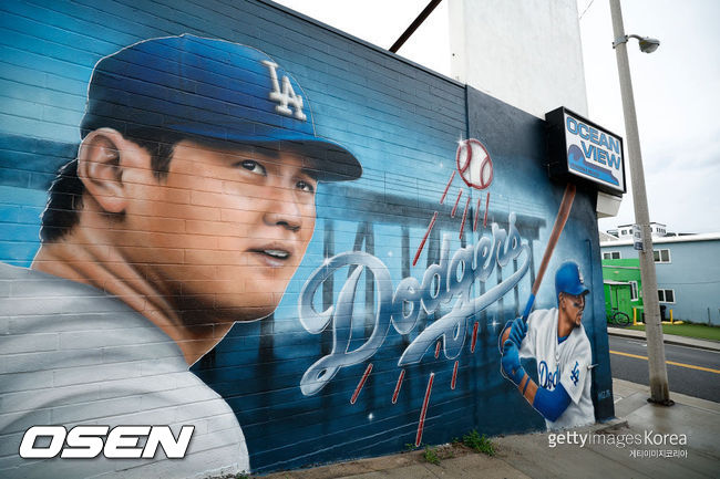 [사진] 로스앤젤레스 한 마을에 있는 오타니 벽화. ⓒGettyimages(무단전재 및 재배포 금지)