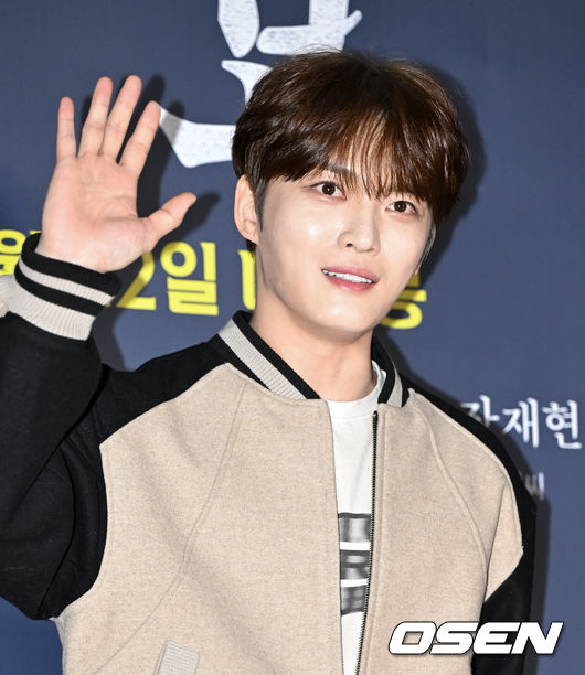 가수 김재중이 포즈를 취하고 있다.  2024.02.20 /cej@osen.co.kr