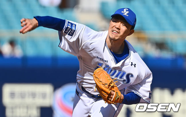 삼성 라이온즈 장필준이 역투하고 있다. 2024.03.15 / foto0307@osen.co.kr