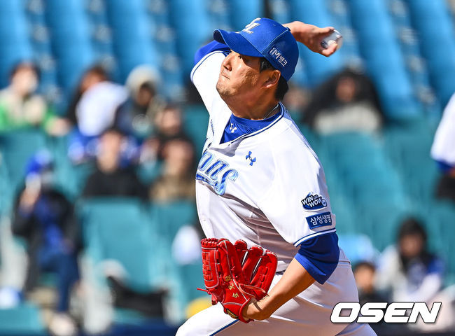 삼성 라이온즈 김태훈이 역투하고 있다. 2024.03.14 / foto0307@osen.co.kr