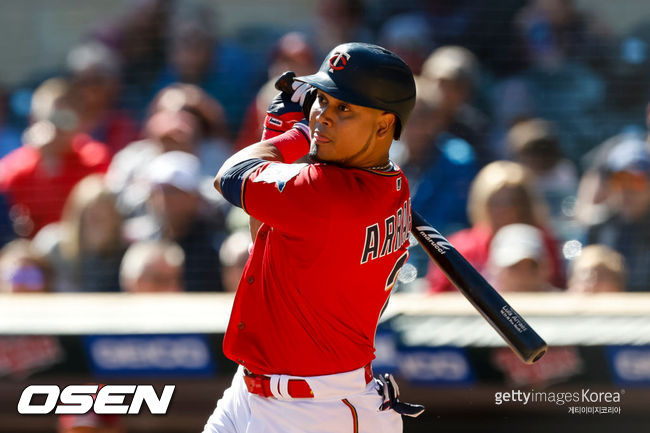 [사진] 미네소타 시절 루이스 아라에즈. ⓒGettyimages(무단전재 및 재배포 금지)