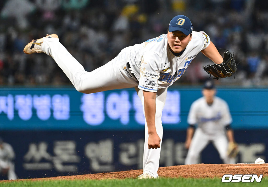 26일 창원 NC파크에서 2024 신한 SOL 뱅크 KBO 리그 NC 다이노스와 롯데 자이언츠의 경기가 열렸다. NC는 올시즌 2승 1패를 기록중인 하트가 선발 출격하고 롯데는 1승 1패를 기록중인 반즈가 출격해 낙동강더비 좌완 맞대결을 펼쳤다.NC 다이노스 한재승이 역투하고 있다. 2024.04.26 / foto0307@osen.co.kr