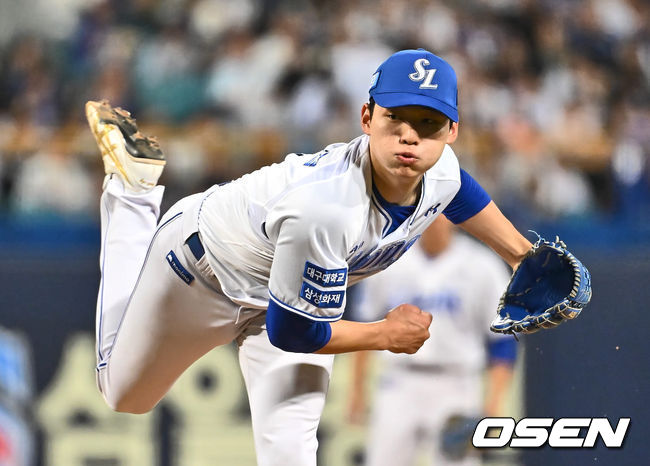 삼성 라이온즈 육선엽이 역투하고 있다. 2024.05.04 / foto0307@osen.co.kr